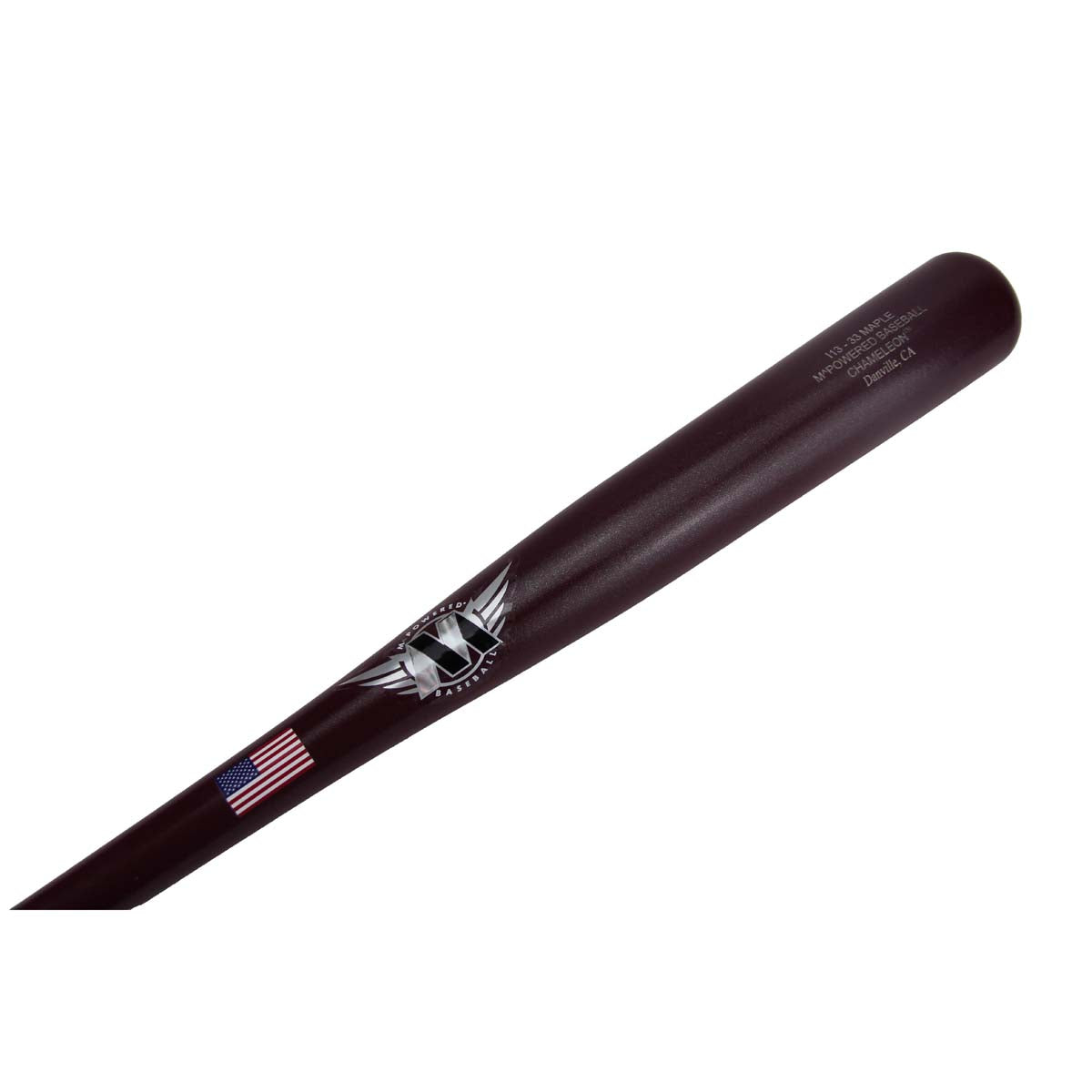 MPowered Chameleon I-13 Burgundy-Sparkle Maple Wood Baseball Bat