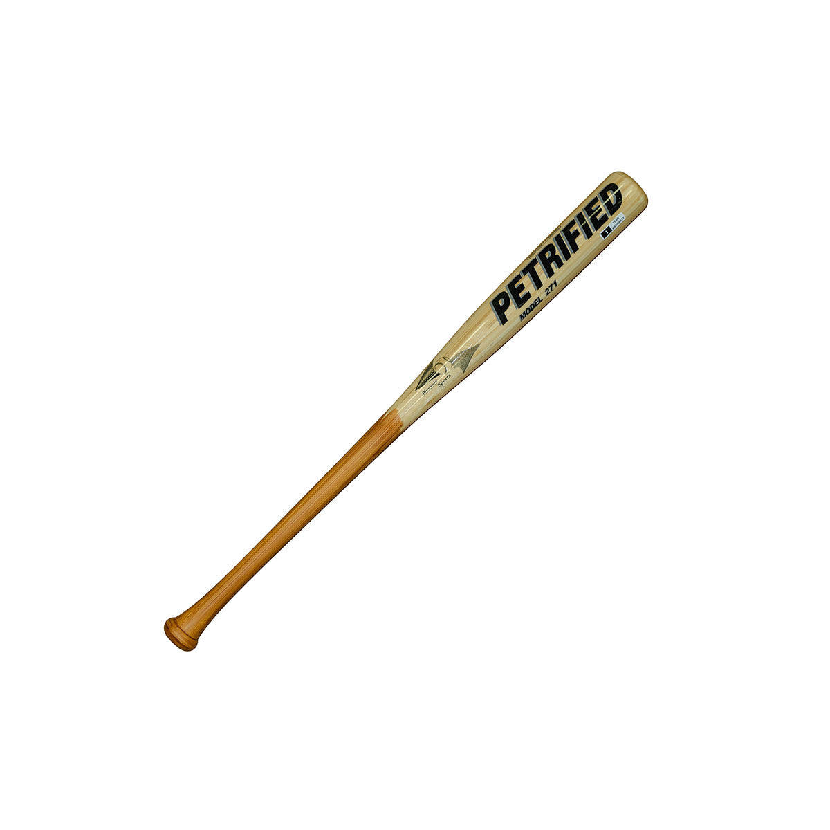 Pinnacle Sports Petrified Hickory Hybrid with Rubber Handle 1 Year Warrant Baseball Wood Bat for item PETHLG-31-NAT