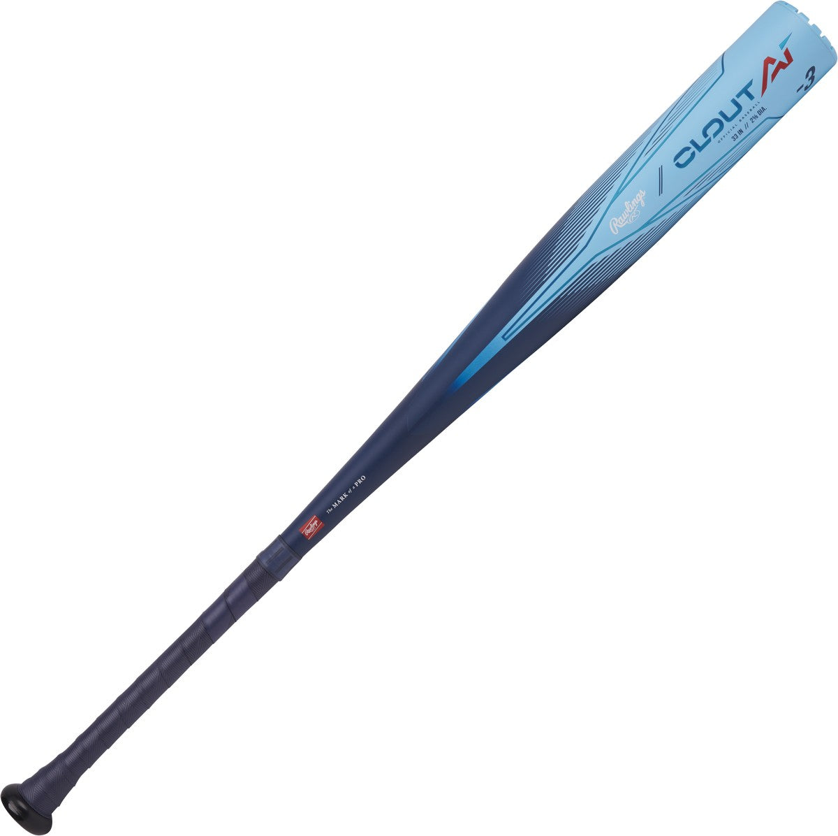 Rawlings 2024 Clout AI 2 5/8" Barrel -3 Baseball BBCOR Bat for item RBB4C3-32