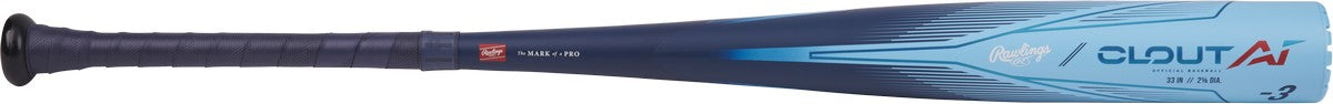 Rawlings 2024 Clout AI 2 5/8" Barrel -3 Baseball BBCOR Bat